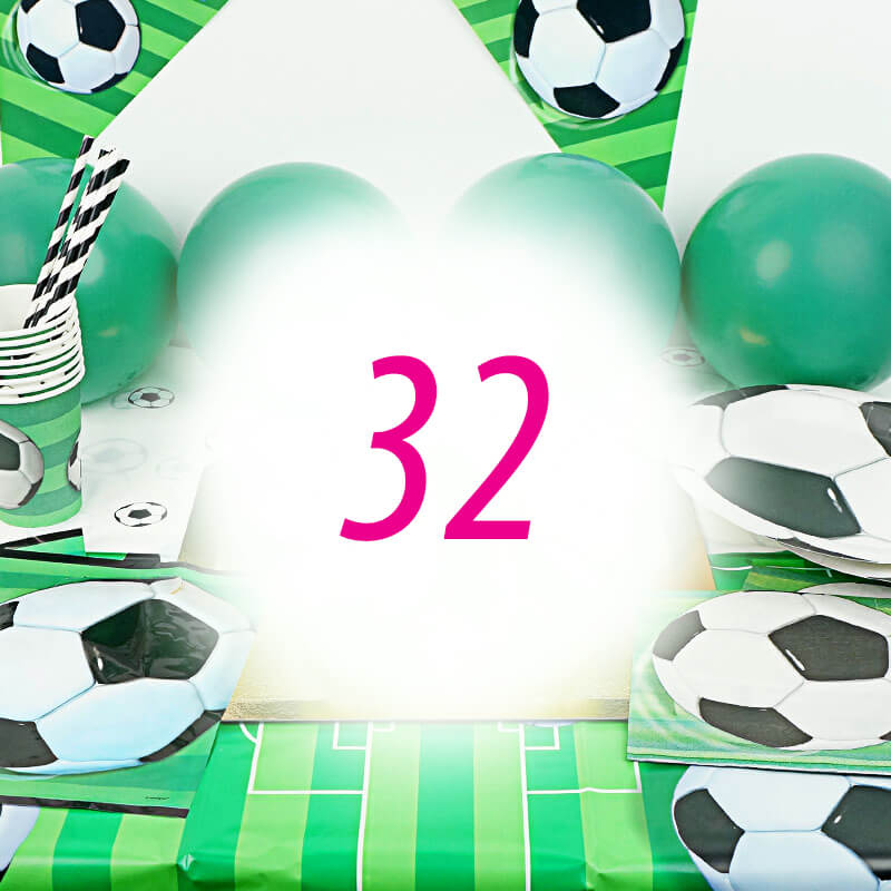 Voetbal partyset voor 32 personen ā zonder taart