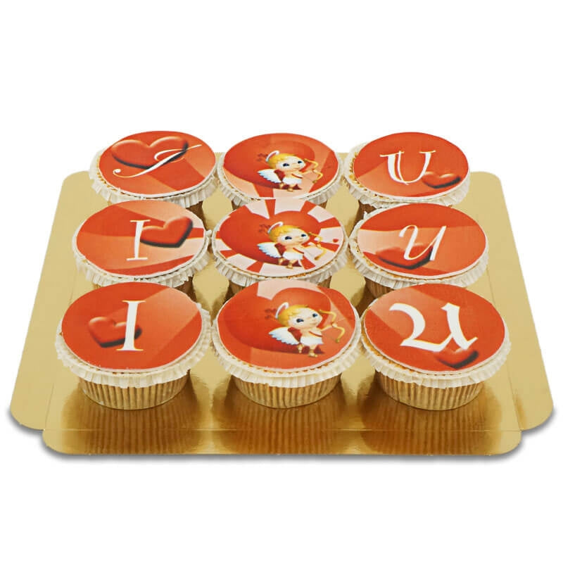 I Amor U Cupcakes, 9 stuks