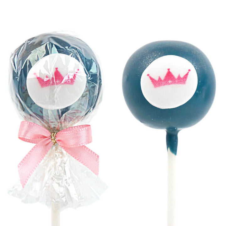 Effen gekleurde cake pops met logo (12 stuks)