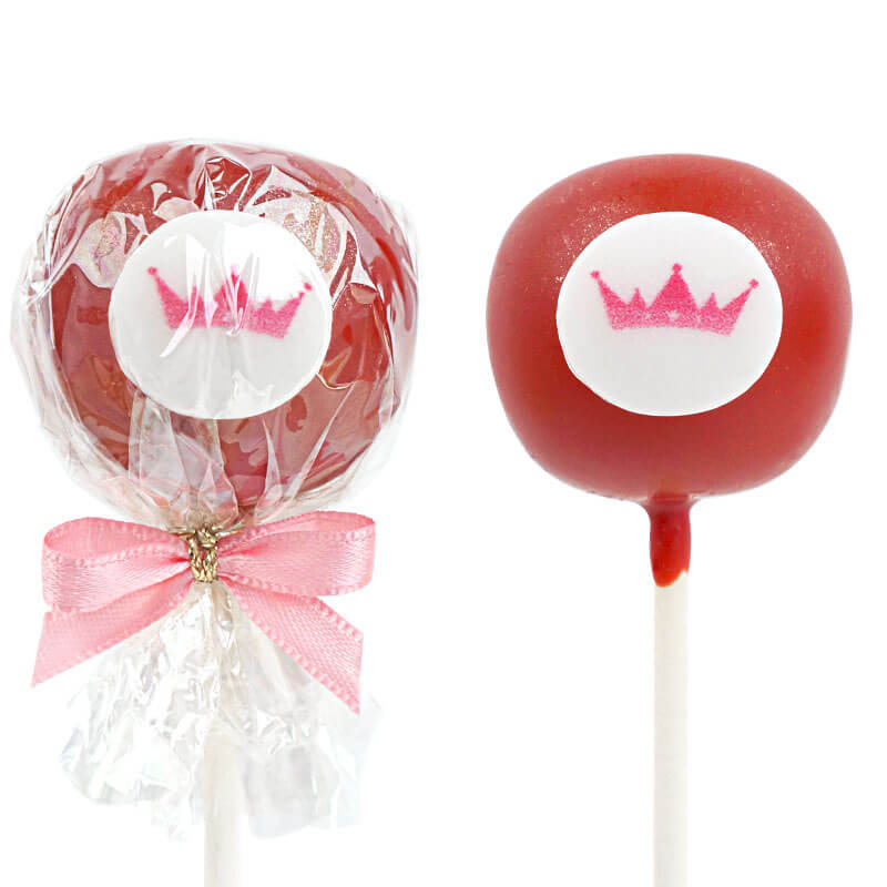 Effen gekleurde cake pops met logo (12 stuks)