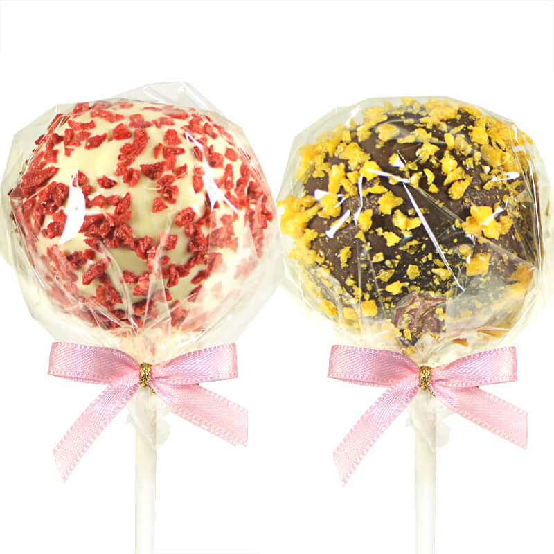 Cake-Pops met Sinaasappel- & Aardbei-Crisp (12 Stuks)