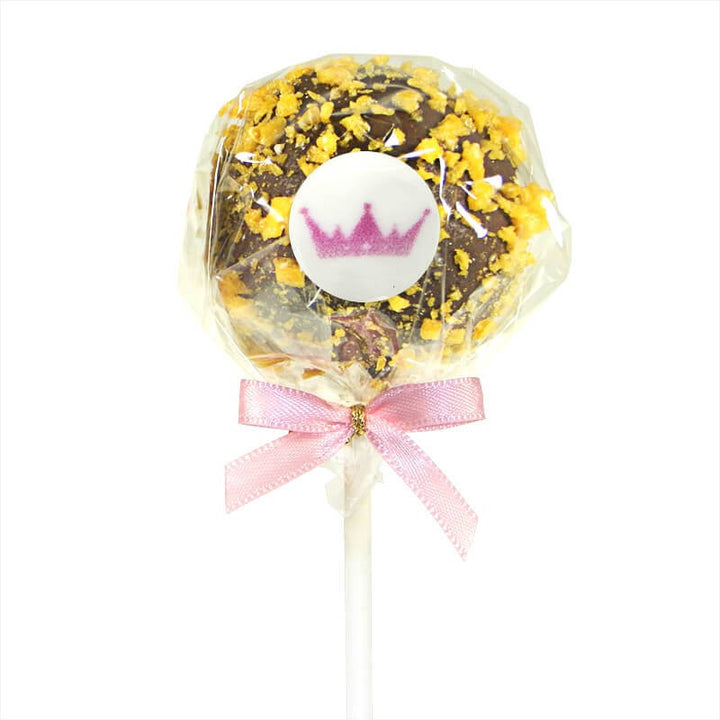 12 Cake-pops met Sinaasappel- & Aardbeicrisp en logo