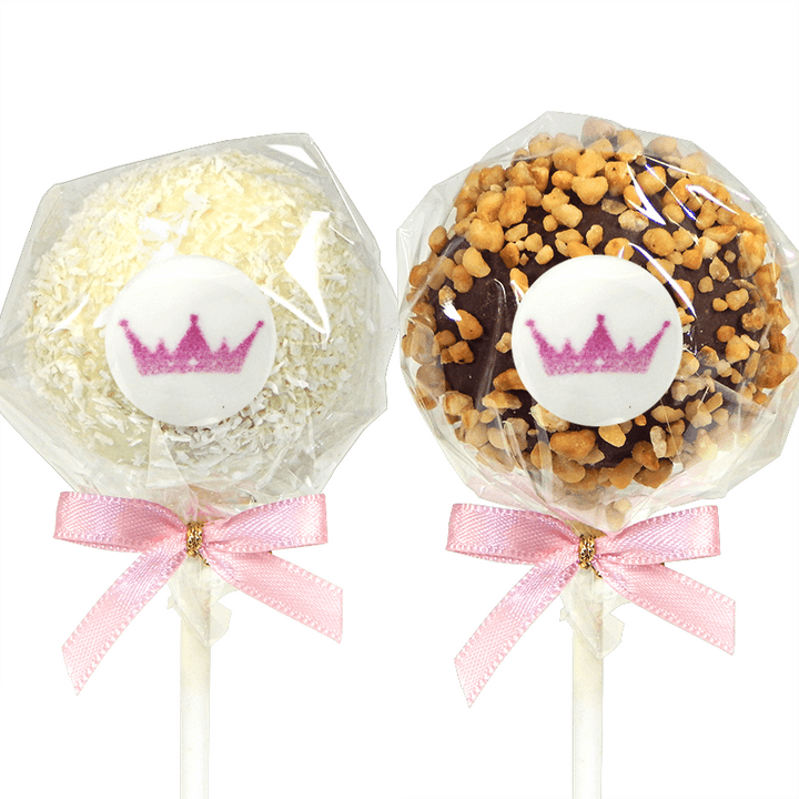 Hazelnoot & Kokos Cake pops met logo (12 stuks)