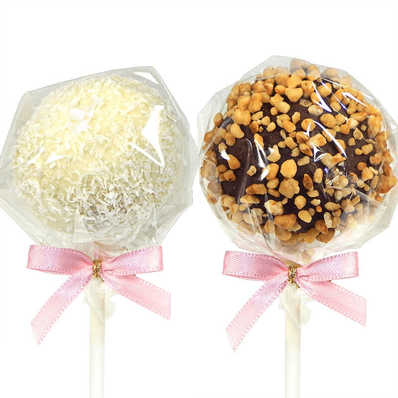  Cake pops met hazelnoot en kokos (Vanaf 12 stuks)