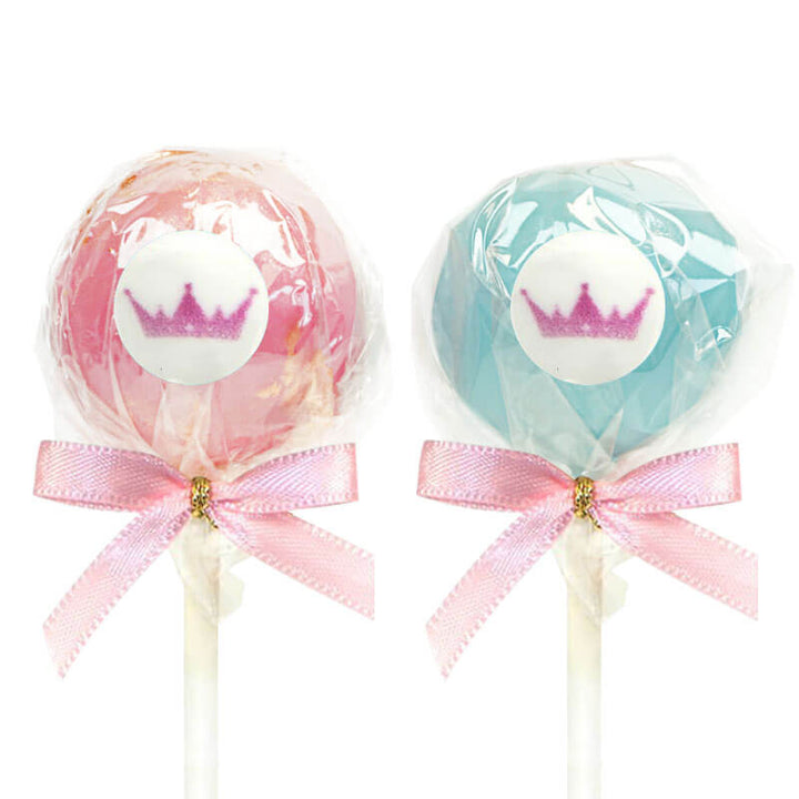 Cake pops met kleurrijke chocolade en logo (12 stuk)