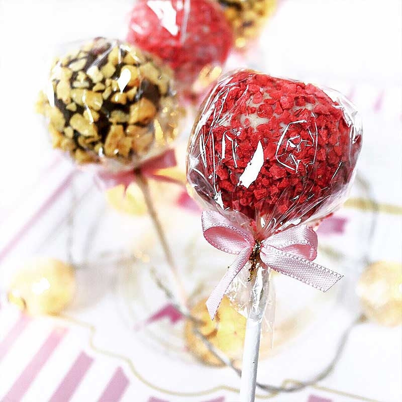 Cake-Pops met Sinaasappel- & Aardbei-Crisp (12 Stuks)