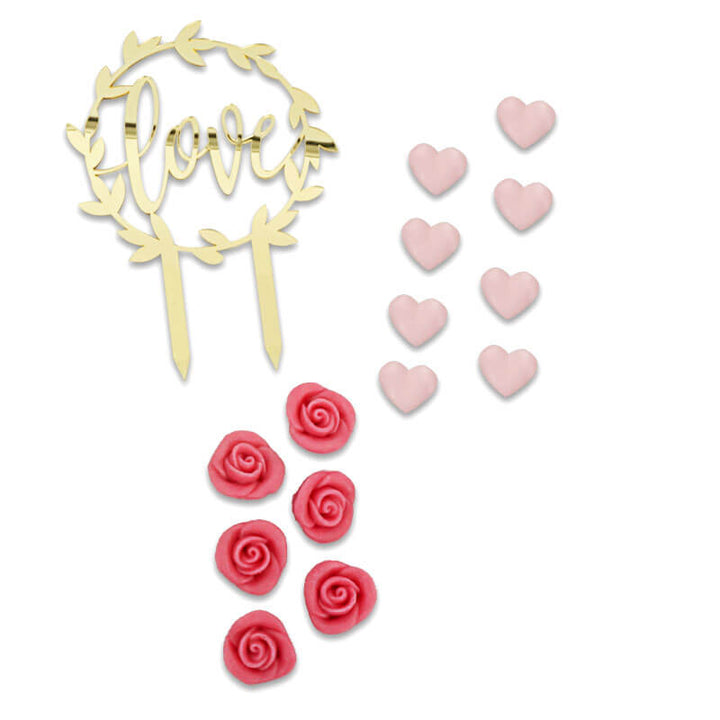Decoratieset Valentijnsdag, roze