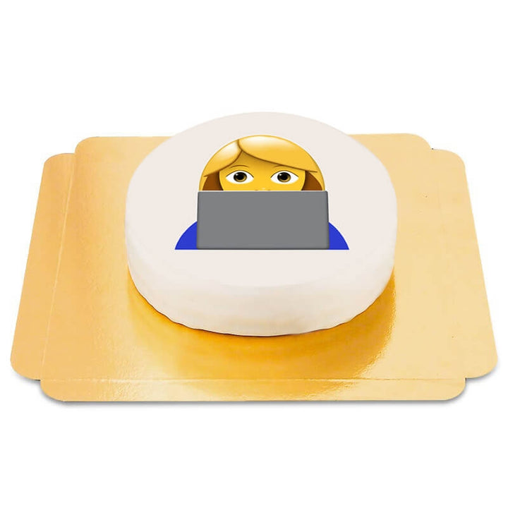 Meisje op de PC Emoji-taart