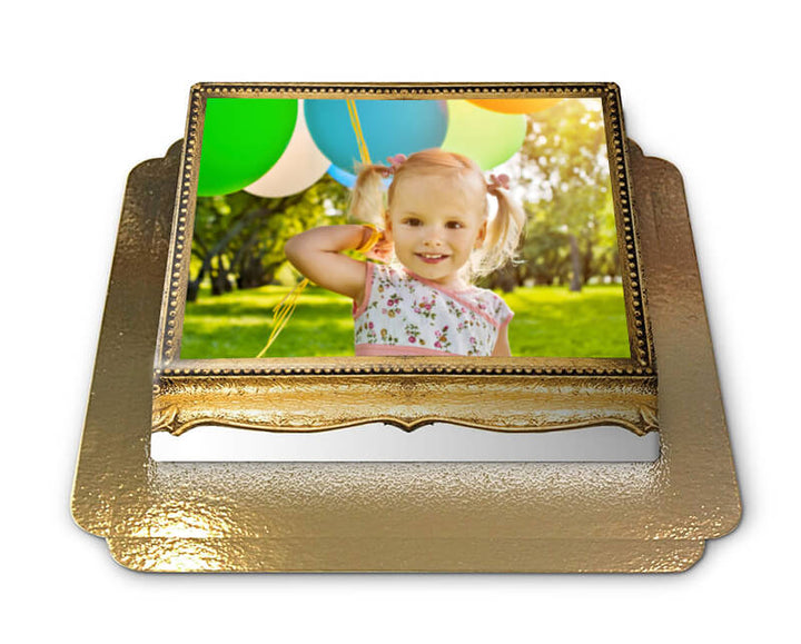 Gouden-hout-frame, Fototaart