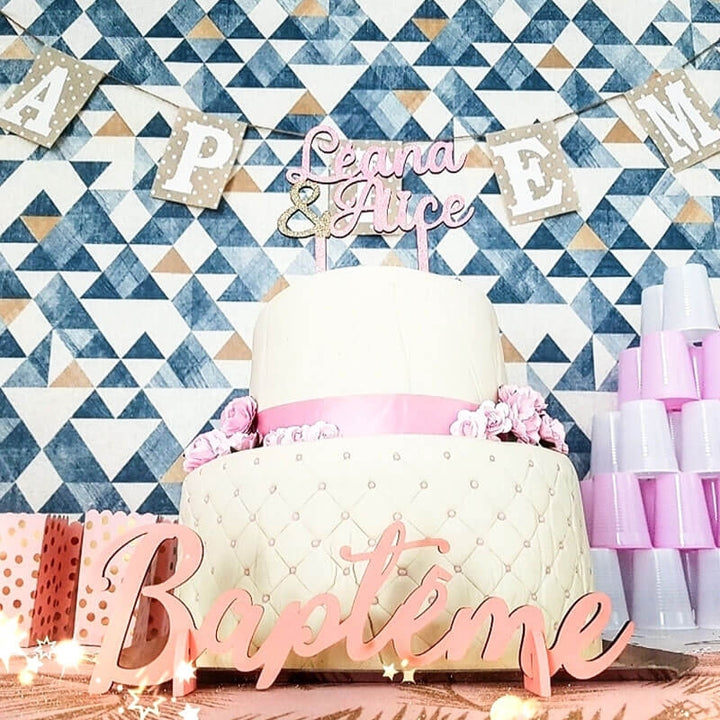 Happy Birthday Luxe Taart tweedelig - verschillende kleuren