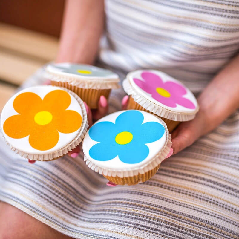 Flower Power cupcakes (9 stuks)