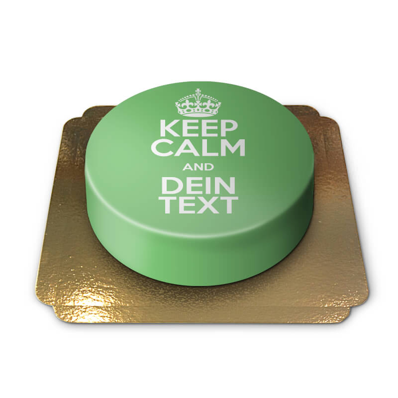 Groene "Keep Calm and.."-taart