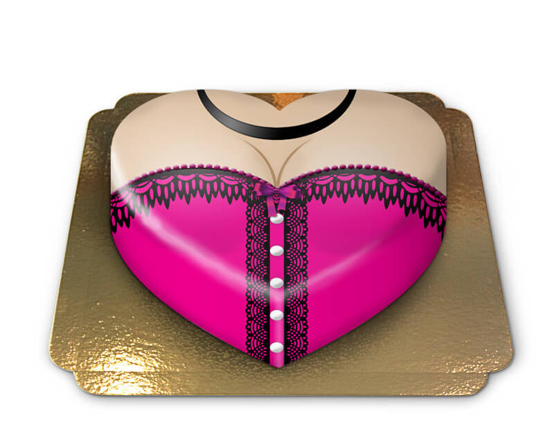 Roze-hartvormige-corset-taart