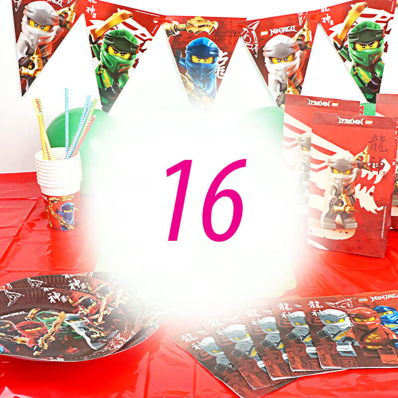 Lego® Ninjago® Partyset voor 16 personen zonder taart