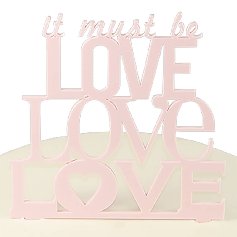 Cake Topper Love, roze