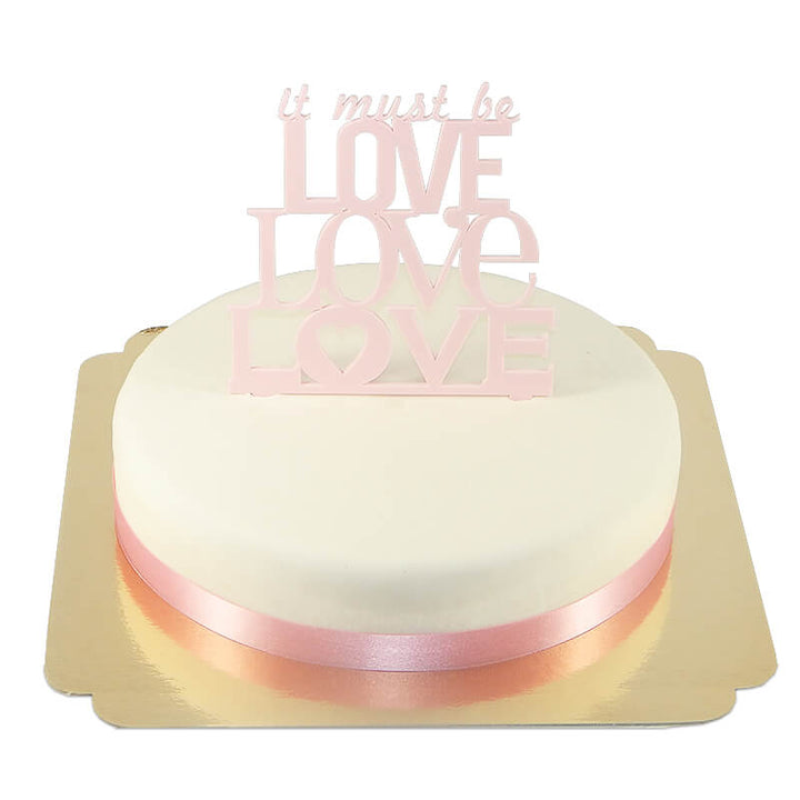 Cake Topper Love, roze