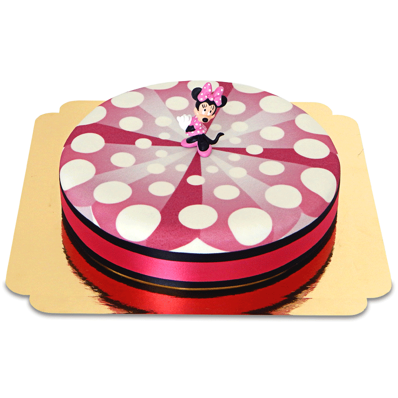 Minnie® Mouse® op taart met lint