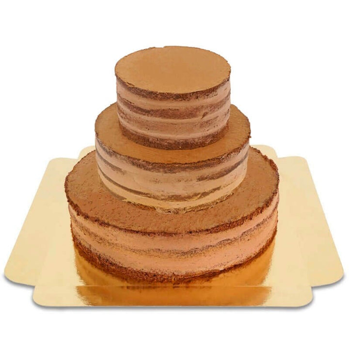 Chocolade naked cake, Bruidstaart