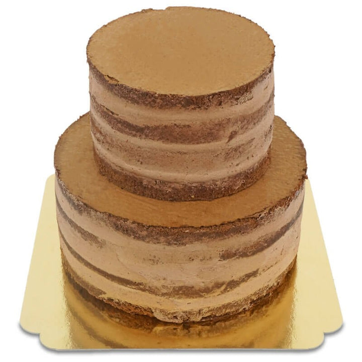 Chocolade naked cake, Bruidstaart