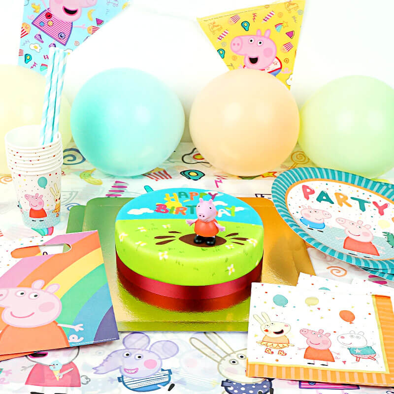 Peppa Pig Partyset met taart