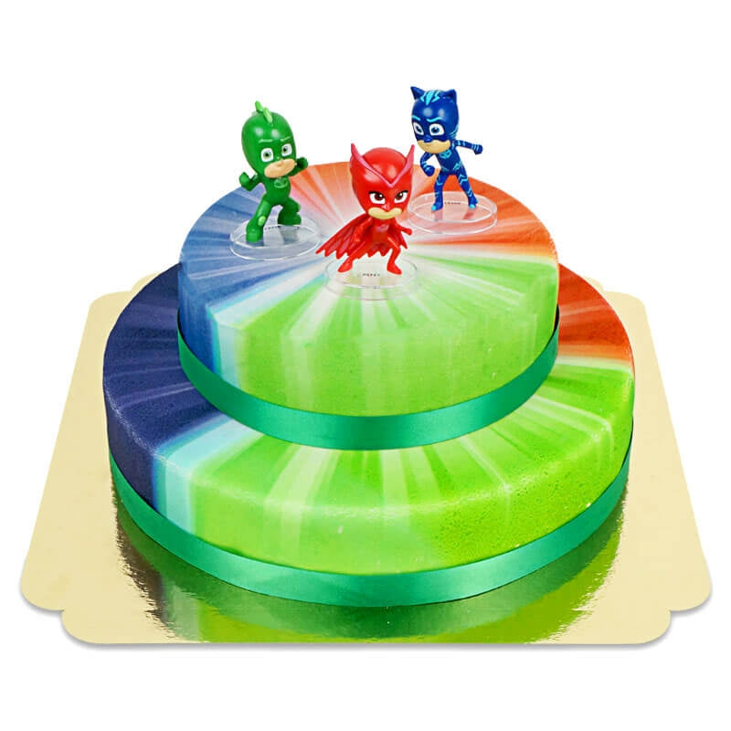 PJ Masks® op tweelaagse heldentaart