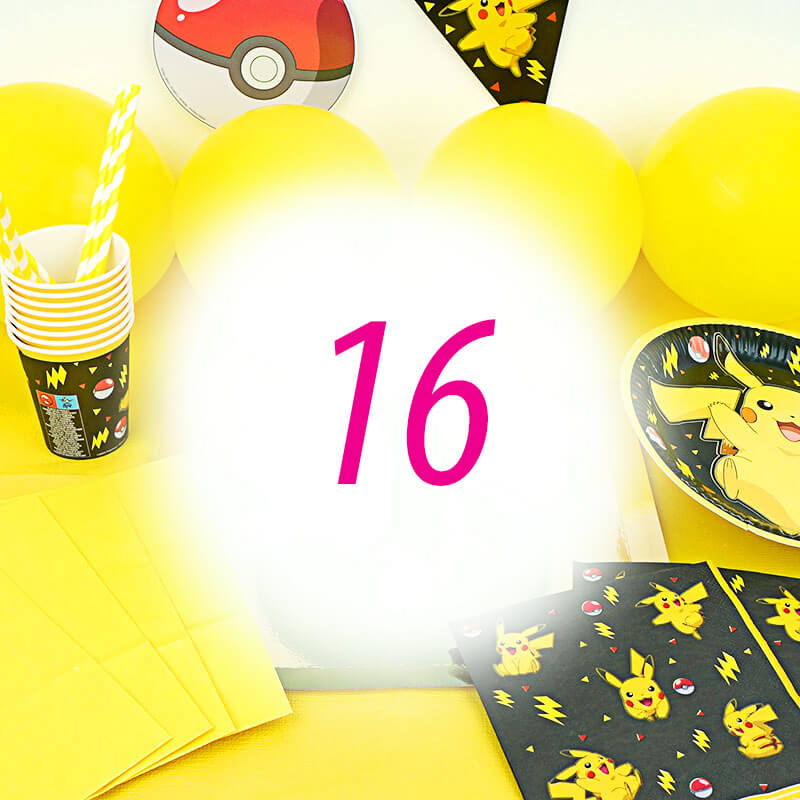 Pokemon® party set voor 16 personen zonder taart