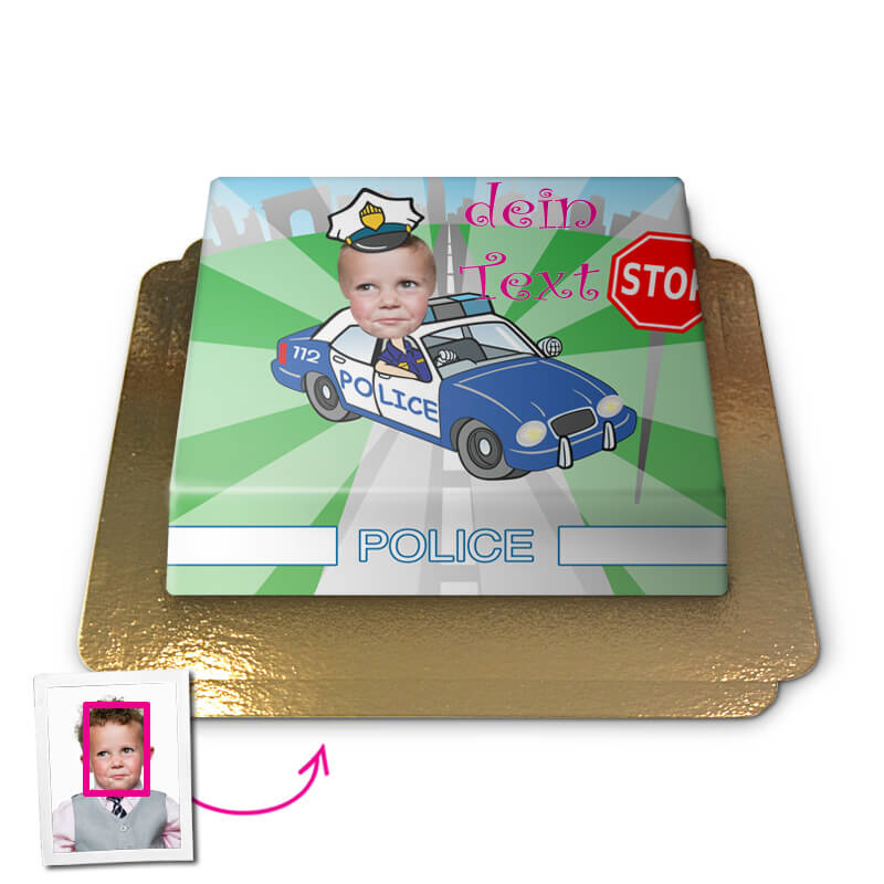 Politie face-cake