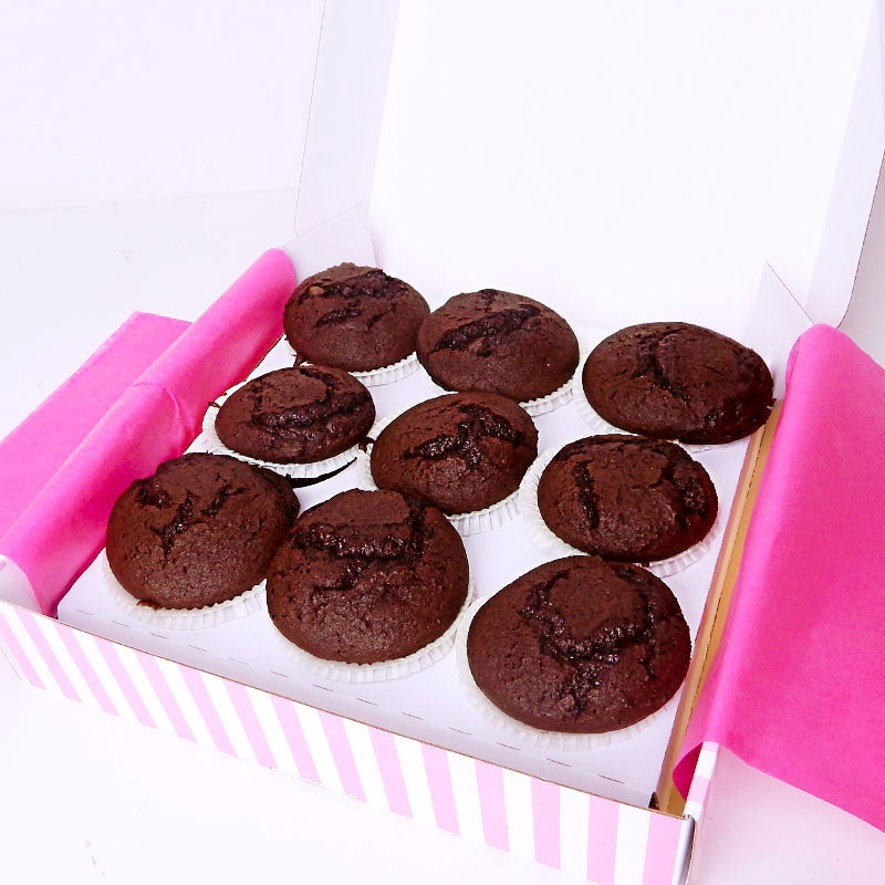 Chocolade-muffins, 9 stuks