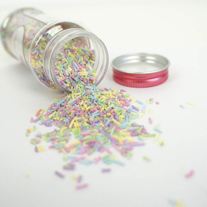 Suiker sprinkles met pastelkleuren - 80g