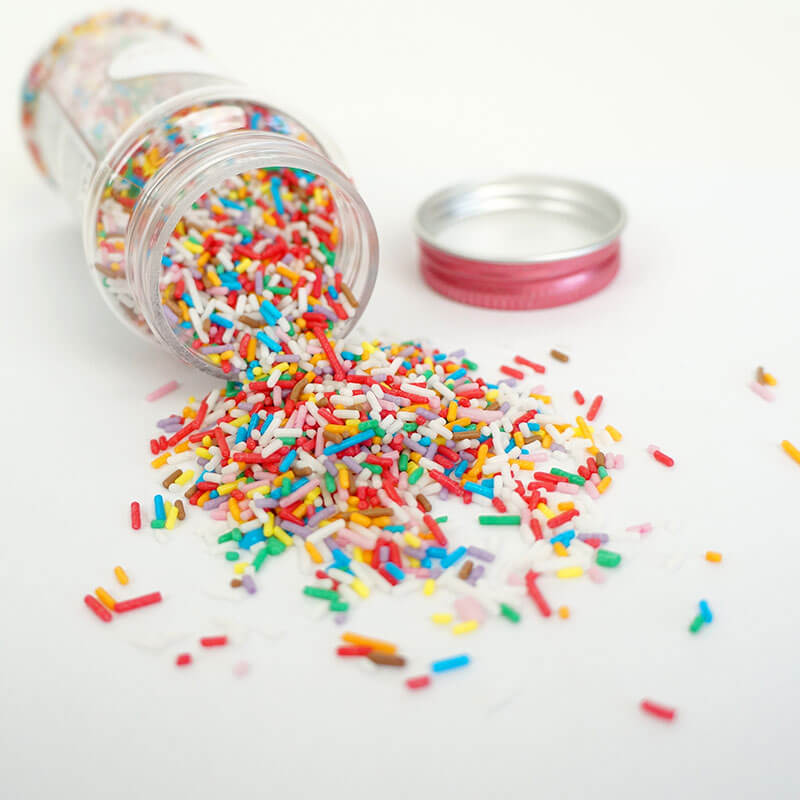 Kleurrijke suiker sprinkles - 80g