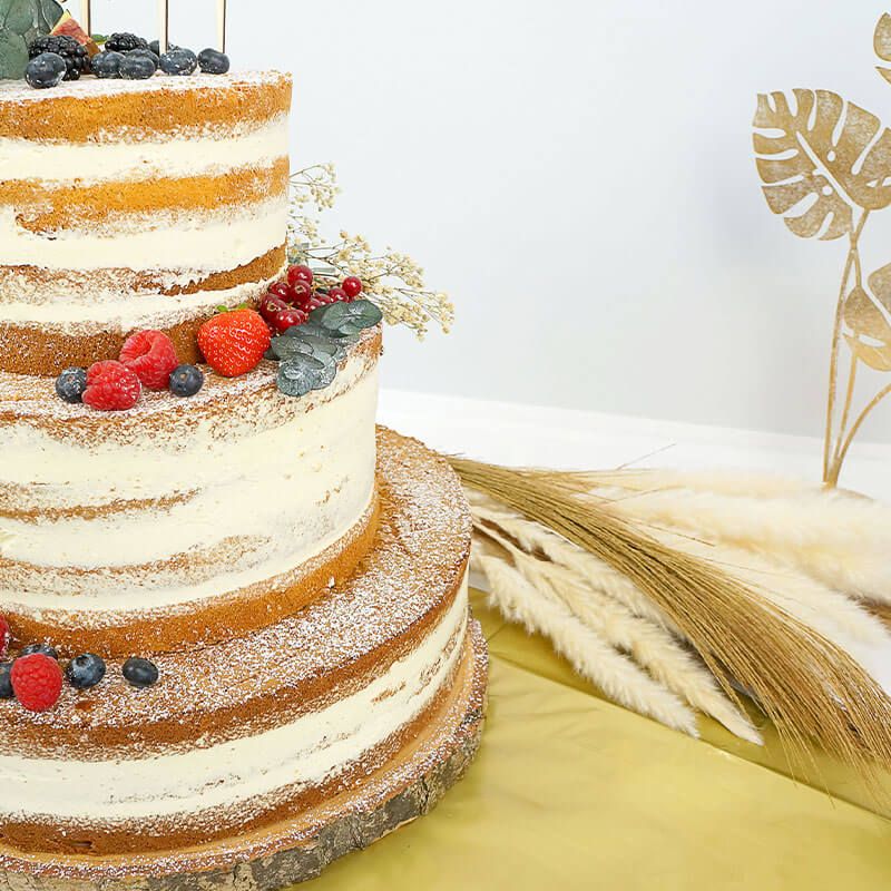 Naked Cake, Bruidstaart