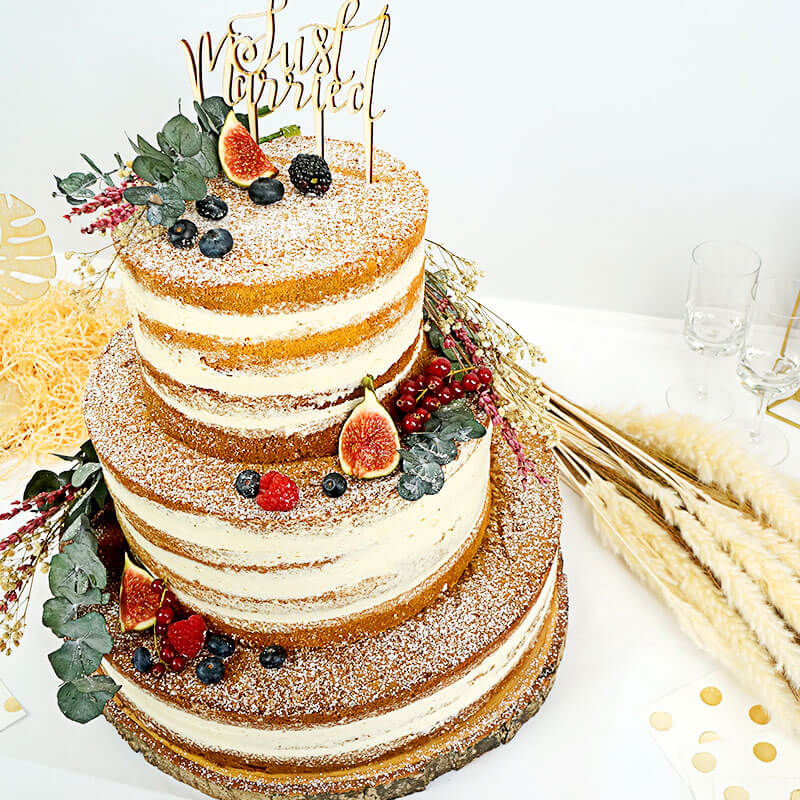 Naked Cake, Bruidstaart