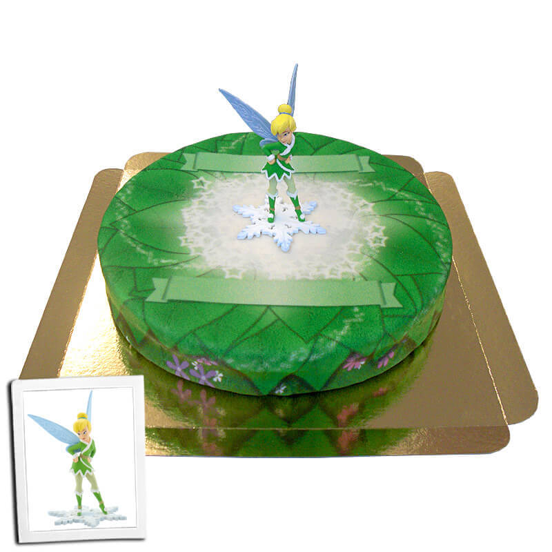 Tinkerbell® op zomerbos taart 