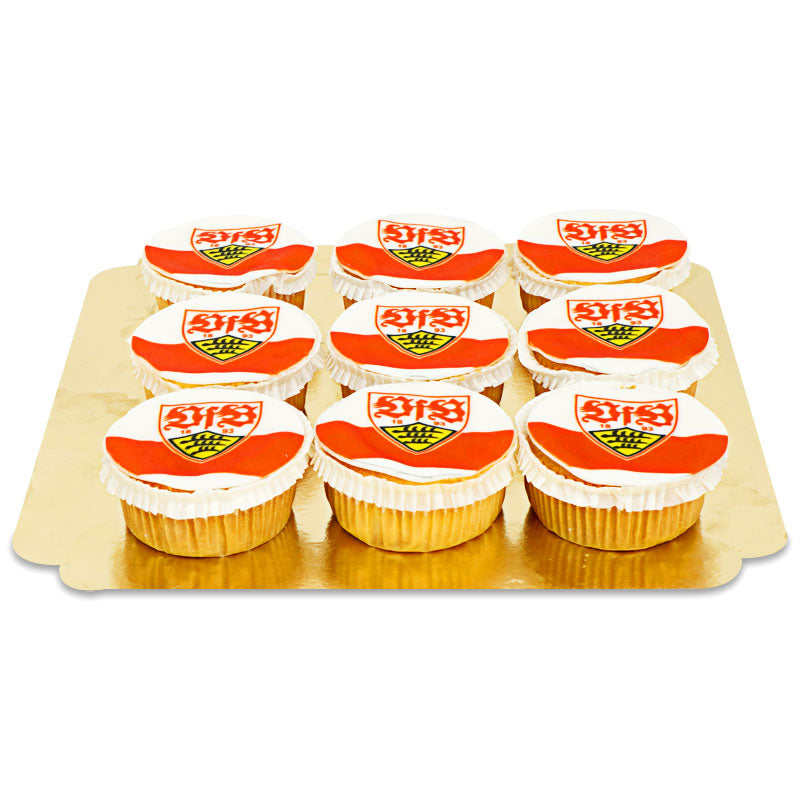 VfB Stuttgart cupcakes (9 stuks)