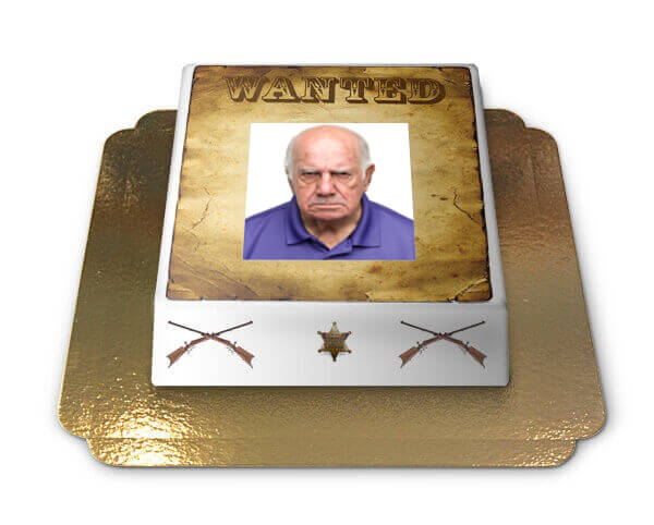 Wanted Sheriff-Frame, Fototaart